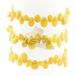 Drop shaped butterscotch amber bracelet